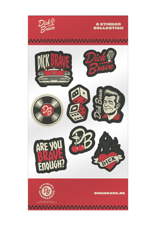 Dick Brave - 8 Sticker Collection - Sticker Set | Neutral-Image